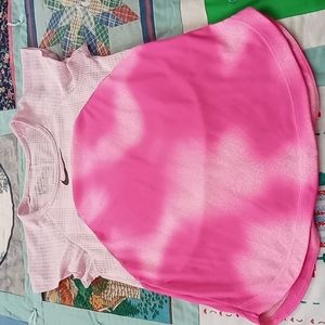 NWOT,NIKE,Girl's,Dri-Fit,Gym/Athleisure,Pink,Tie-Dye,Top,Size M🩷